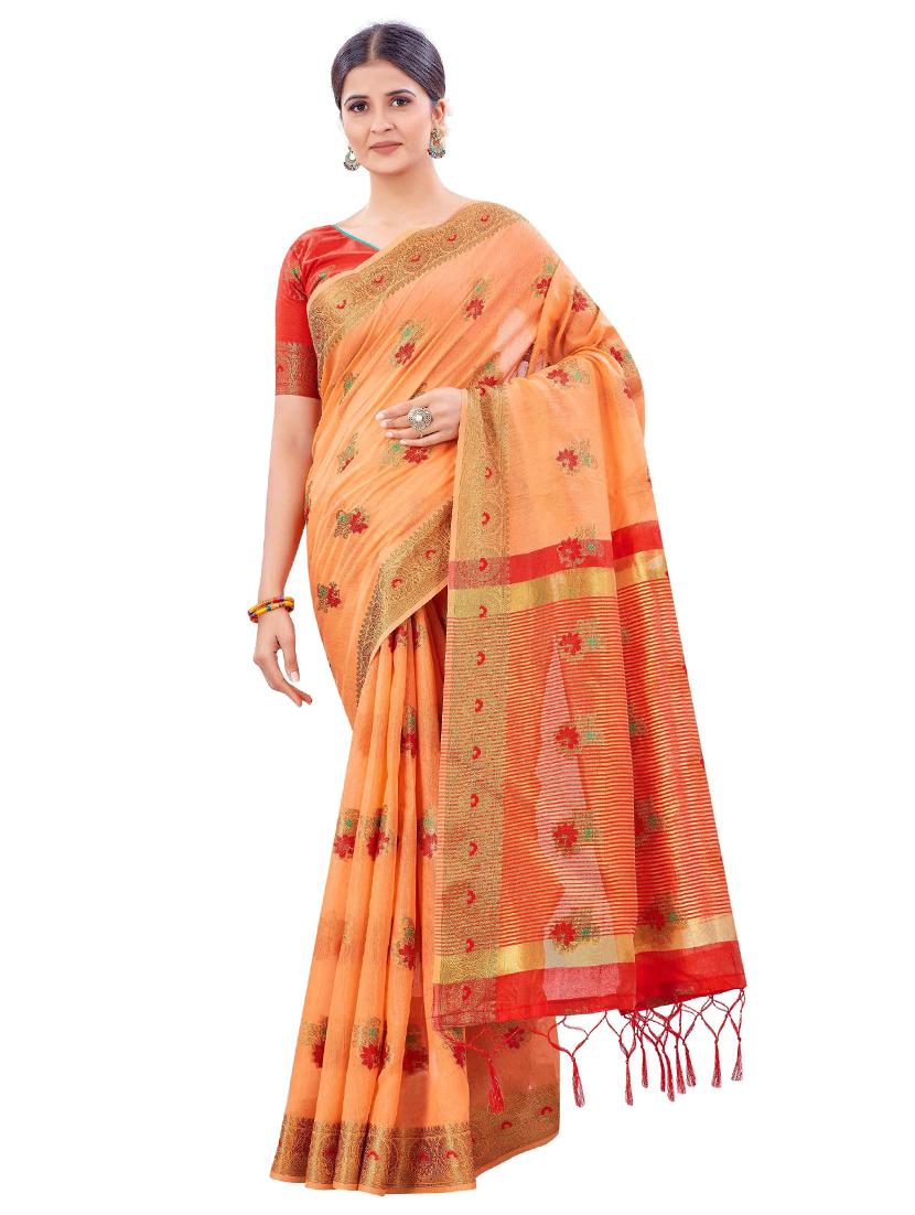 multi colored cotton silk set saree - 19083039 - Zoom Image - 0