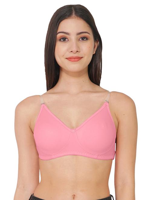 pink solid backless bra - 19083163 - Standard Image - 0