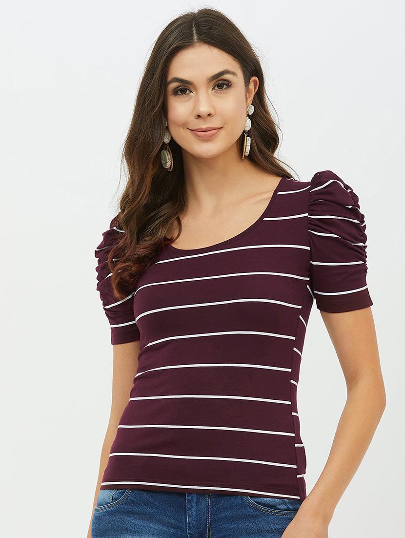 purple cotton regular tee - 19083644 - Zoom Image - 0