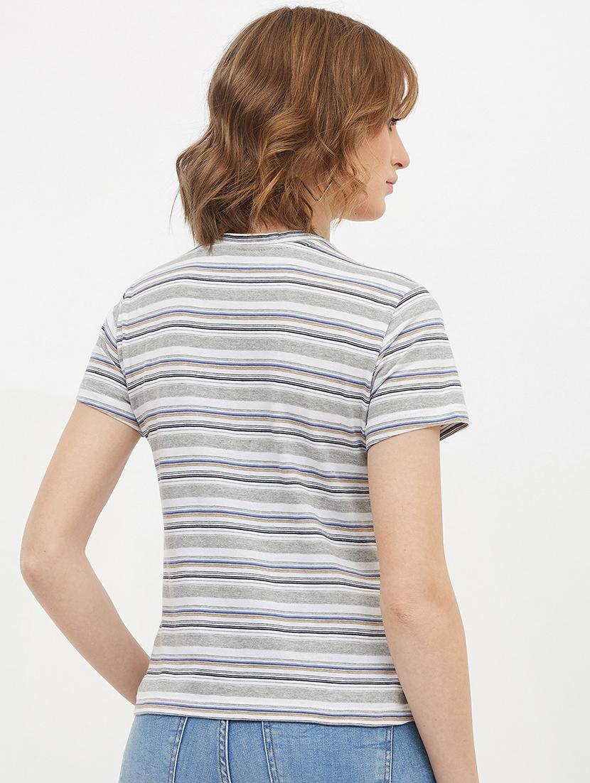 multi colored cotton regular tee - 19083681 - Standard Image - 3