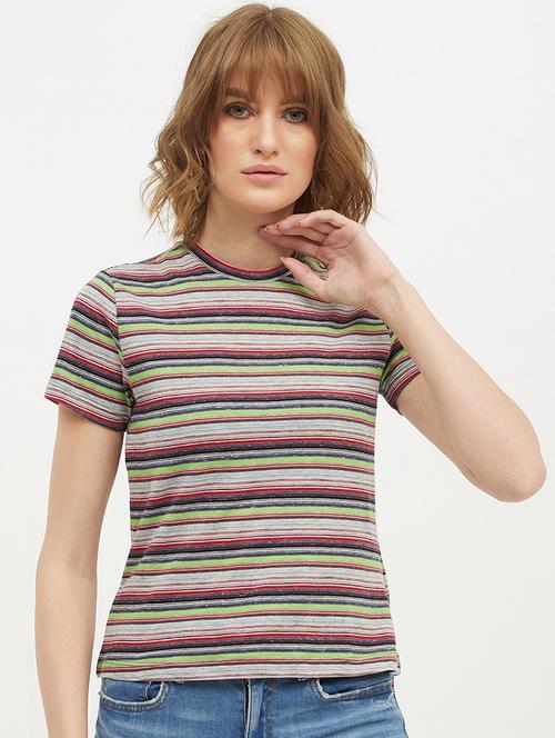 multi colored cotton regular tee - 19083716 - Standard Image - 0