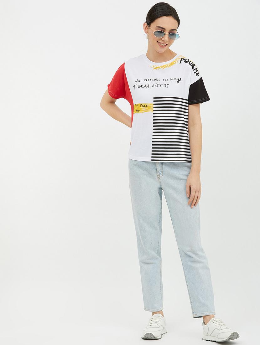 multi colored cotton regular tee - 19083757 - Standard Image - 3