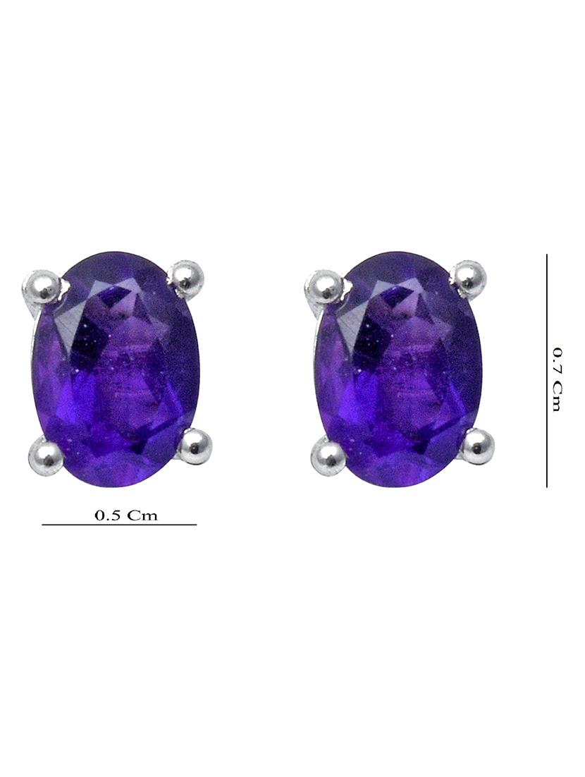 blue stud earring - 19085228 - Standard Image - 3