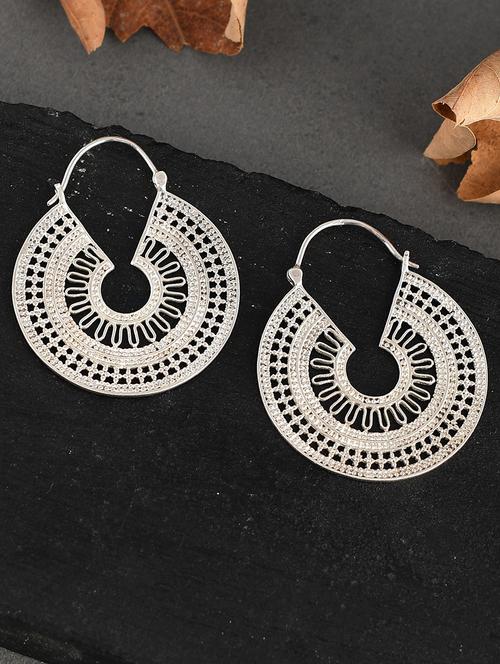 silver plated earring - 19085256 - Standard Image - 0