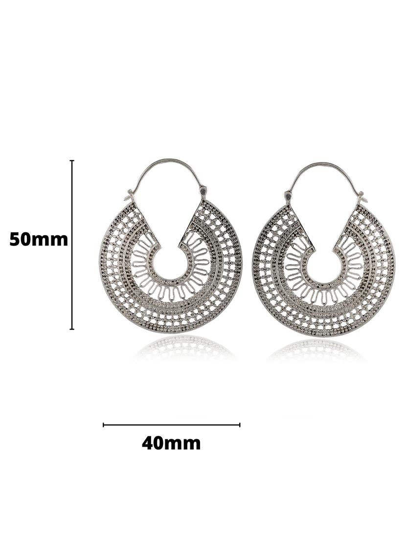 silver plated earring - 19085256 - Standard Image - 3