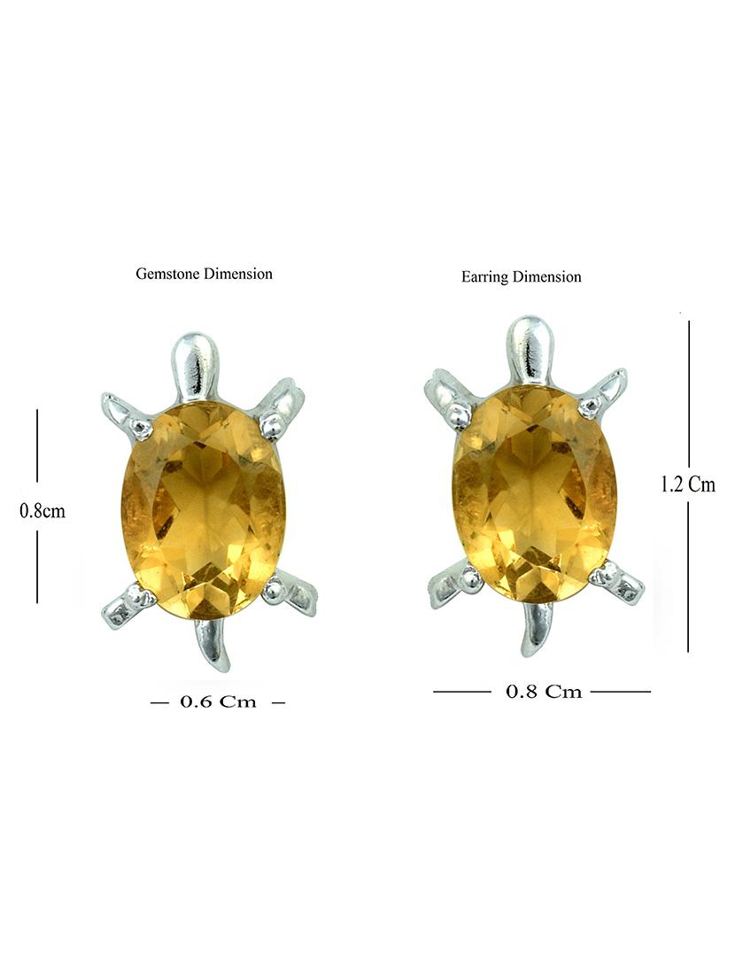brown silver plated drop earring - 19085263 - Standard Image - 3