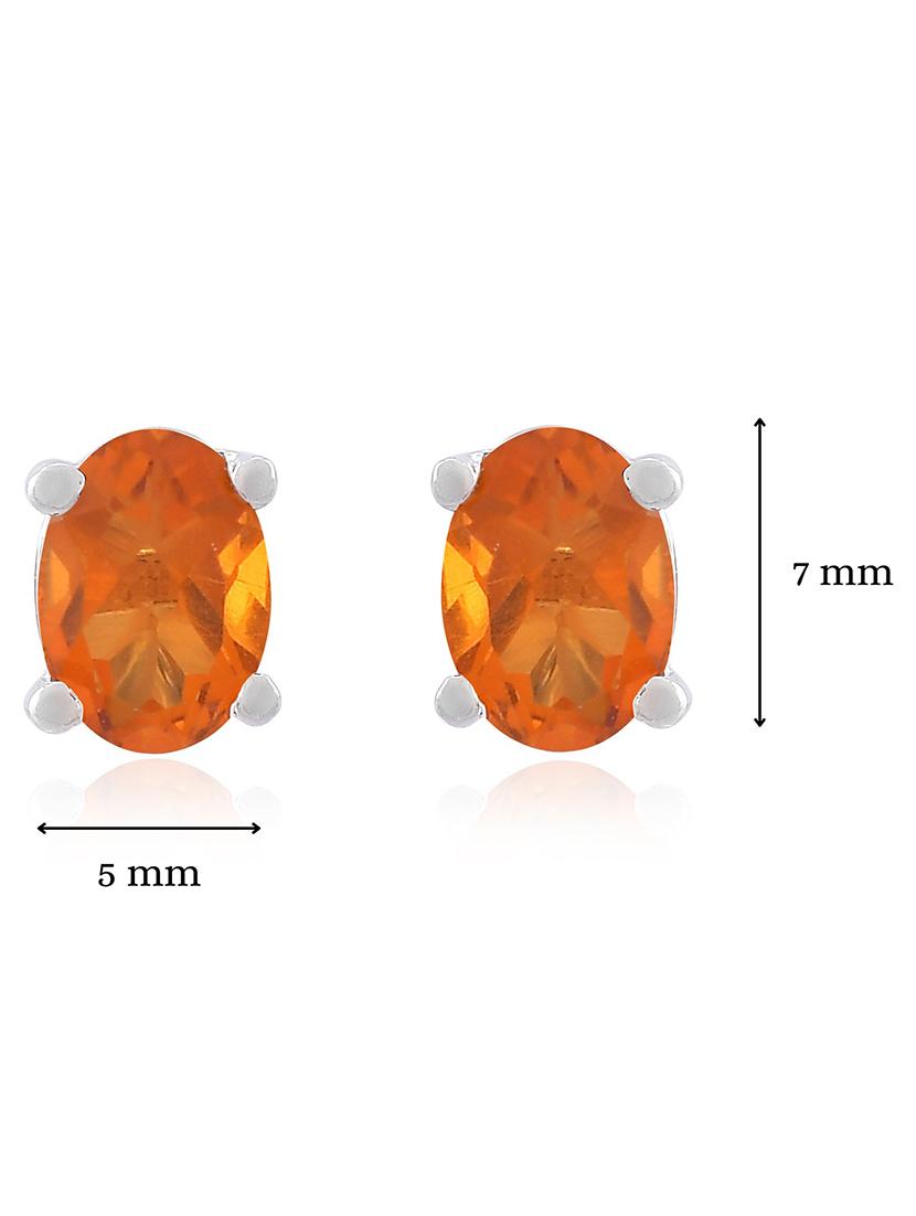 brown silver plated drop earring - 19085265 - Standard Image - 3