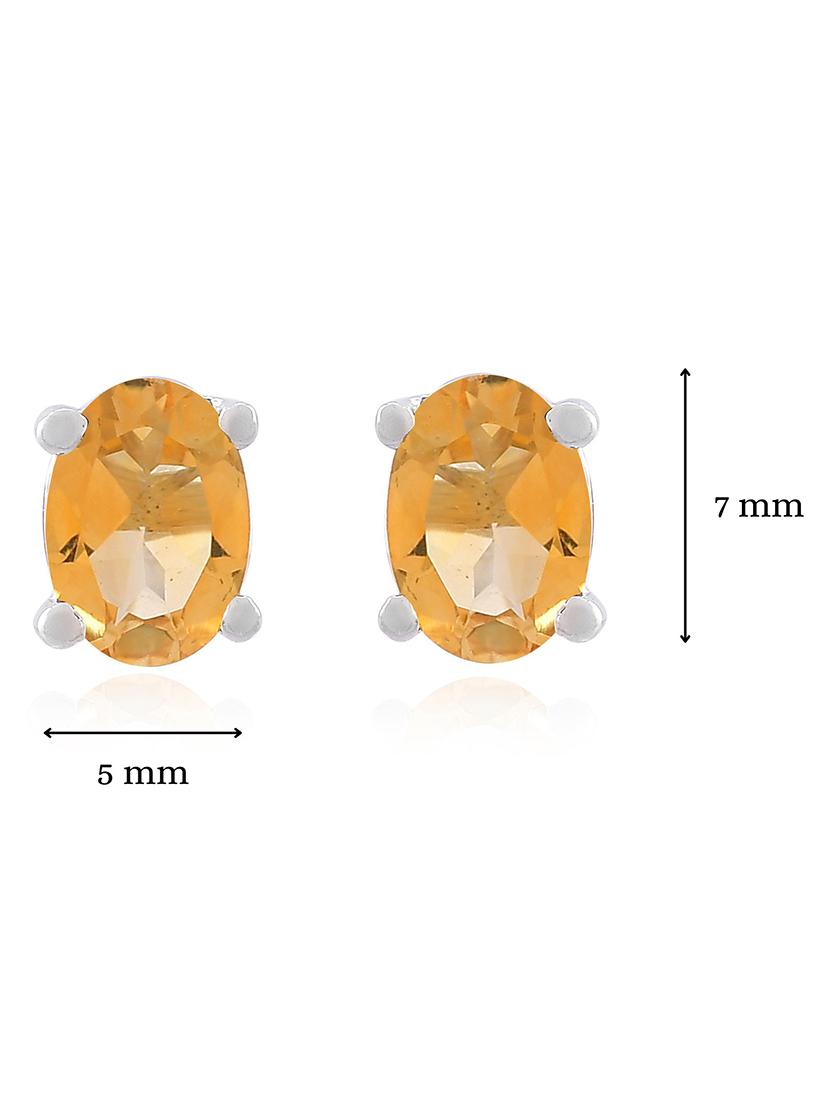 orange silver plated drop earring - 19085270 - Standard Image - 3