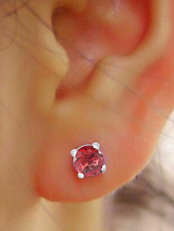 silver plated studs earring - 19085273 - Standard Image - 3