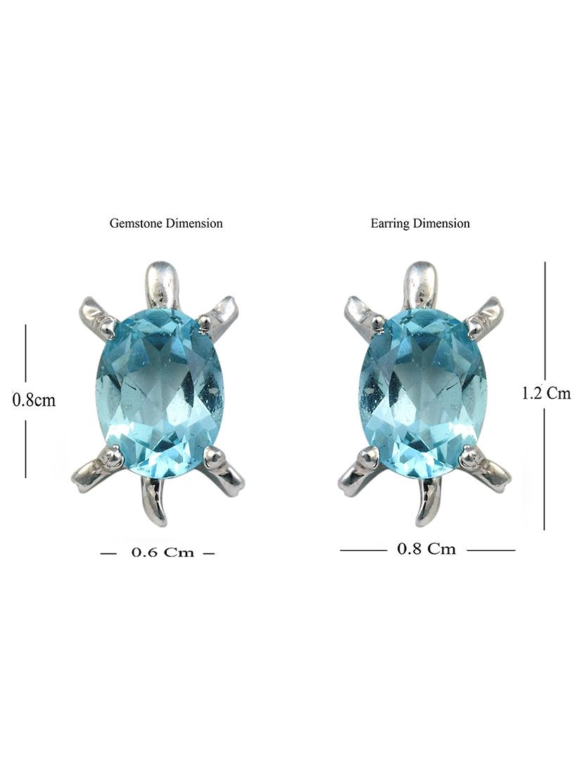 silver plated stud earring - 19085276 - Standard Image - 3