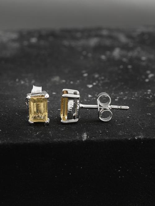 silver plated stud earring - 19085277 - Standard Image - 0