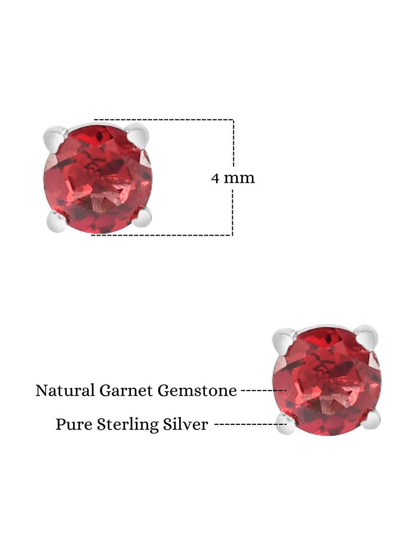 silver plated stud earring - 19085280 - Standard Image - 3