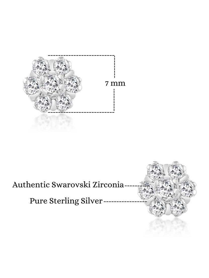 silver plated stud earring - 19085291 - Standard Image - 3