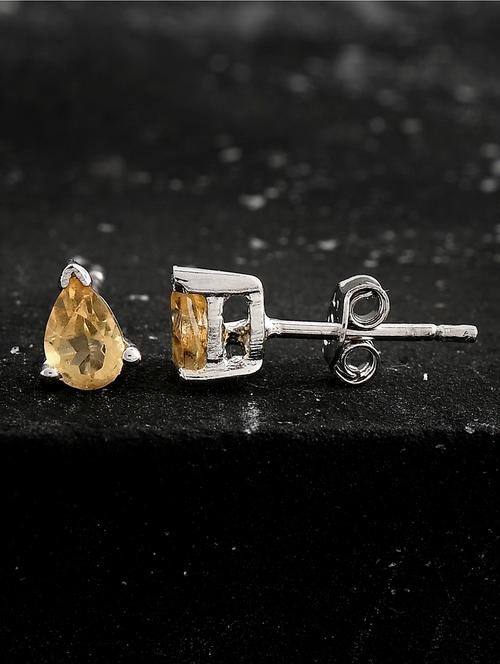 silver plated stud earring - 19085294 - Standard Image - 0