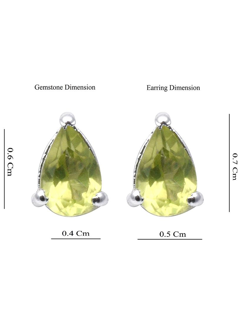 silver plated stud earring - 19085297 - Standard Image - 3