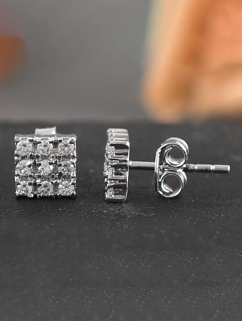 silver plated stud earring - 19085301 - Zoom Image - 0