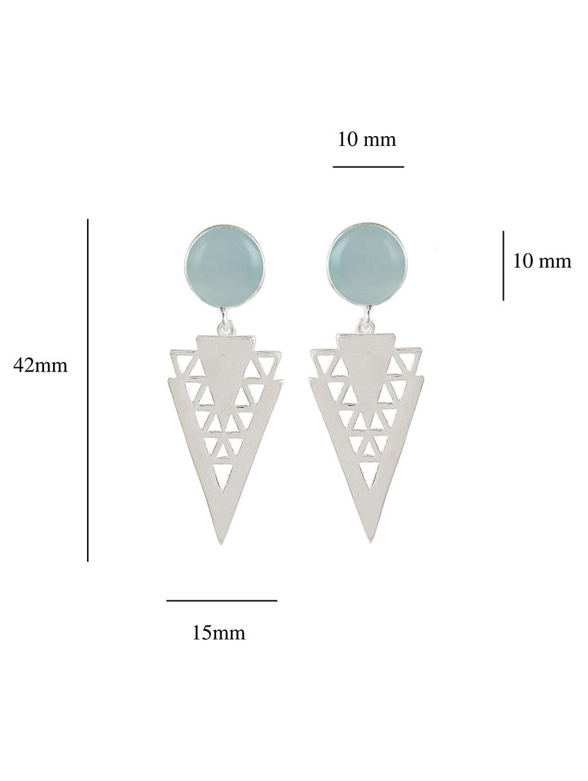 silver plated dangler earring - 19085306 - Standard Image - 3