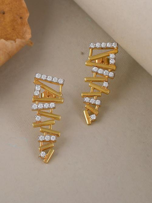 gold metal drop earring - 19085309 -  Standard Image - 0
