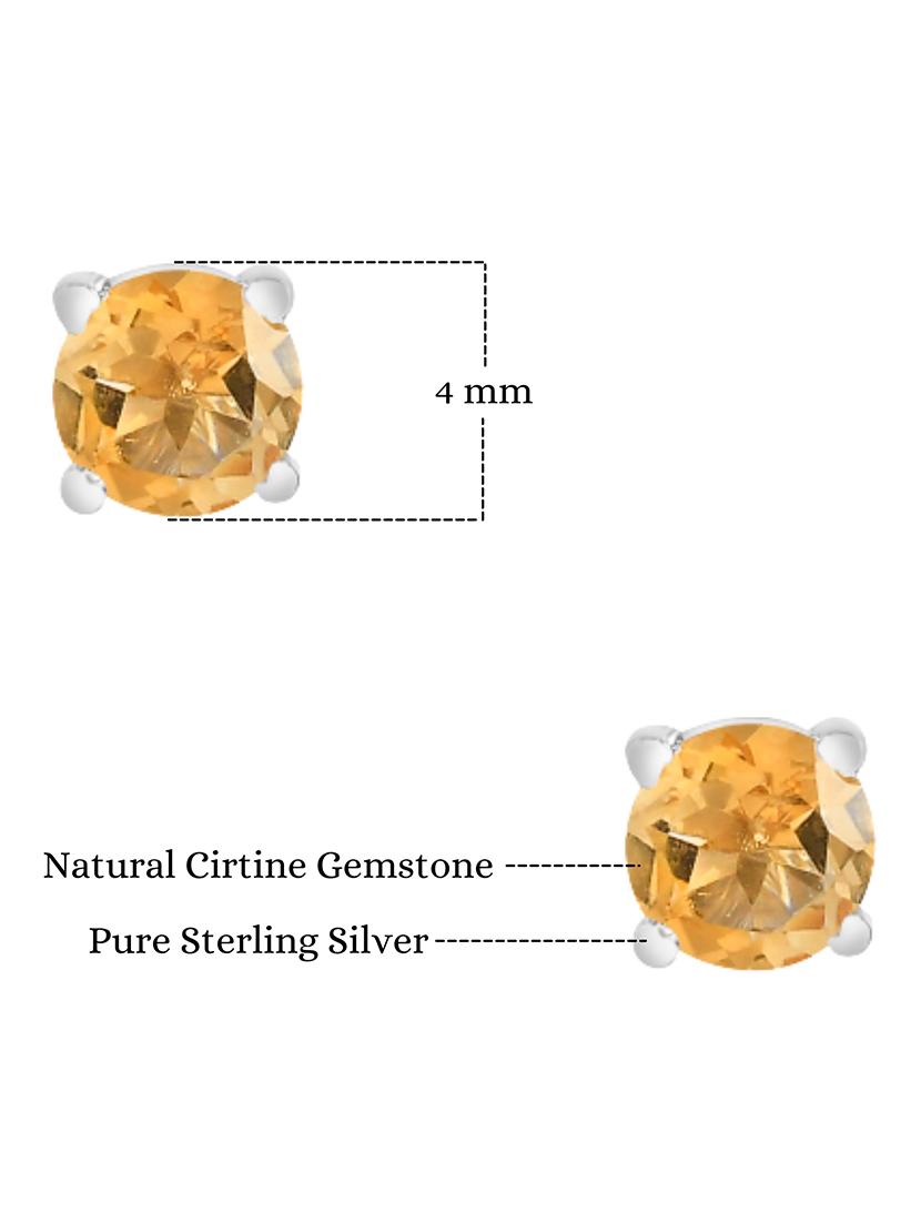 silver plated stud earring - 19085311 - Standard Image - 3