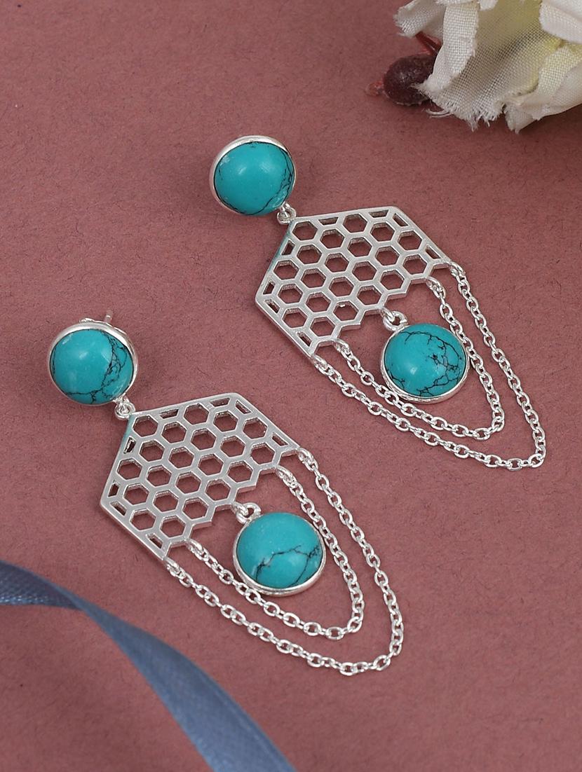 silver plated dangler earring - 19085313 -  Zoom Image - 0
