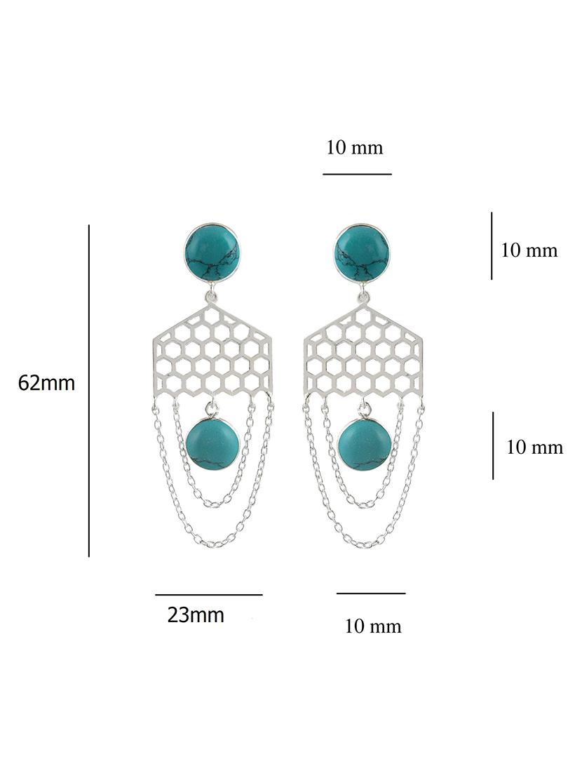 silver plated dangler earring - 19085313 - Standard Image - 3