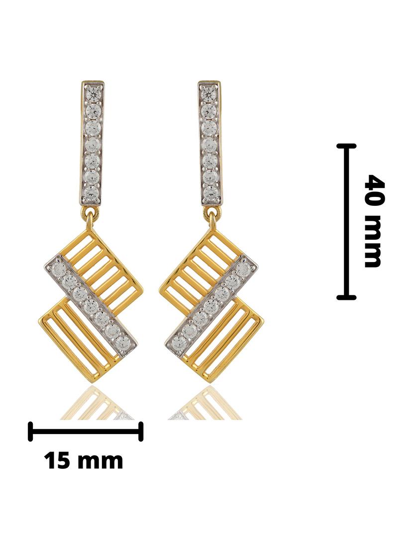 silver plated dangler earring - 19085319 - Standard Image - 3