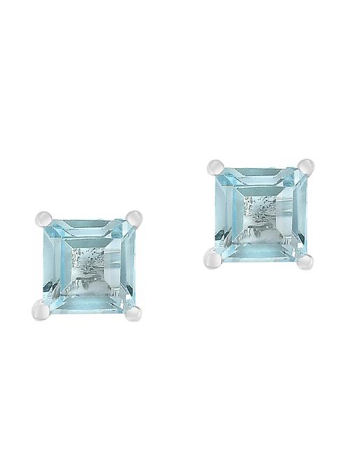 silver plated stud earring - 19085338 -  Standard Image - 0