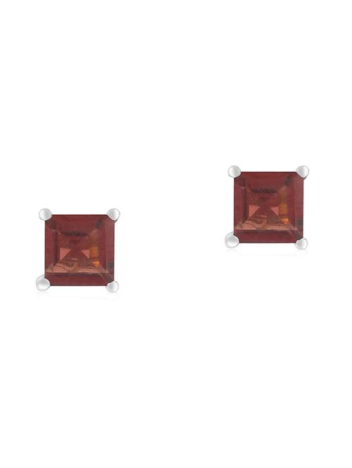 silver plated stud earring - 19085345 - Standard Image - 0
