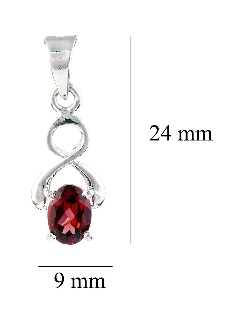 silver plated stone embellished pendant - 19085373 - Standard Image - 3