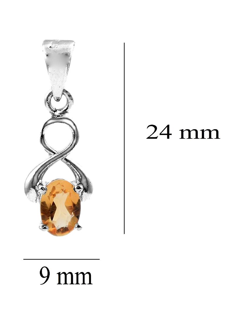 silver plated stone embellished pendant - 19085394 - Standard Image - 3