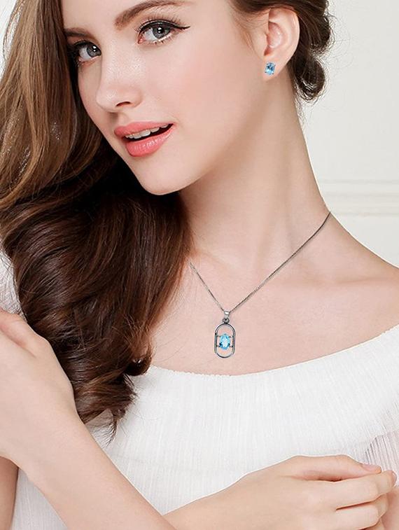 silver plated stone embellished pendant - 19085410 - Standard Image - 3