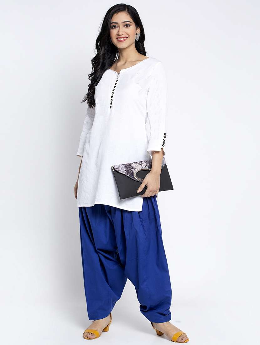 mid rise solid salwar - 19085749 - Standard Image - 3