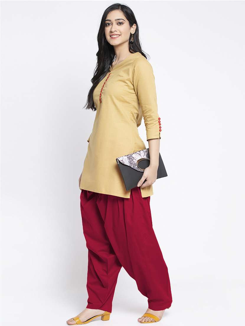 mid rise solid salwar - 19085756 - Standard Image - 3