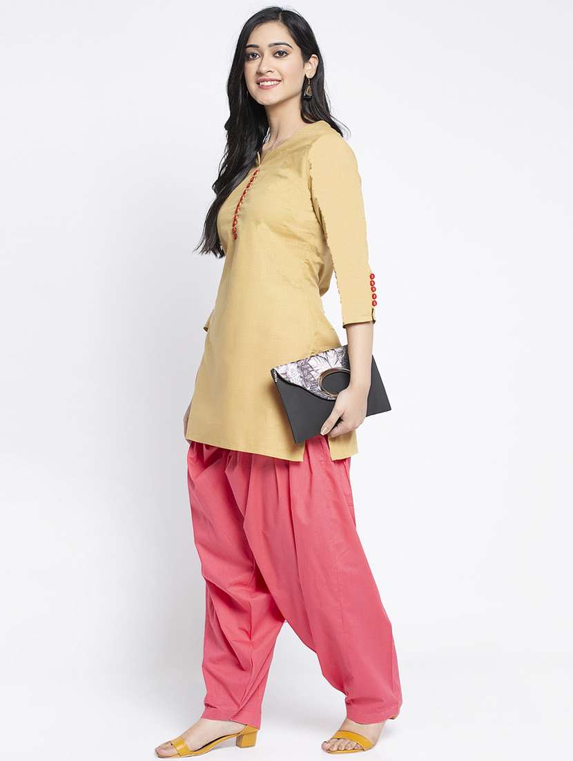 mid rise solid salwar - 19085757 - Standard Image - 3