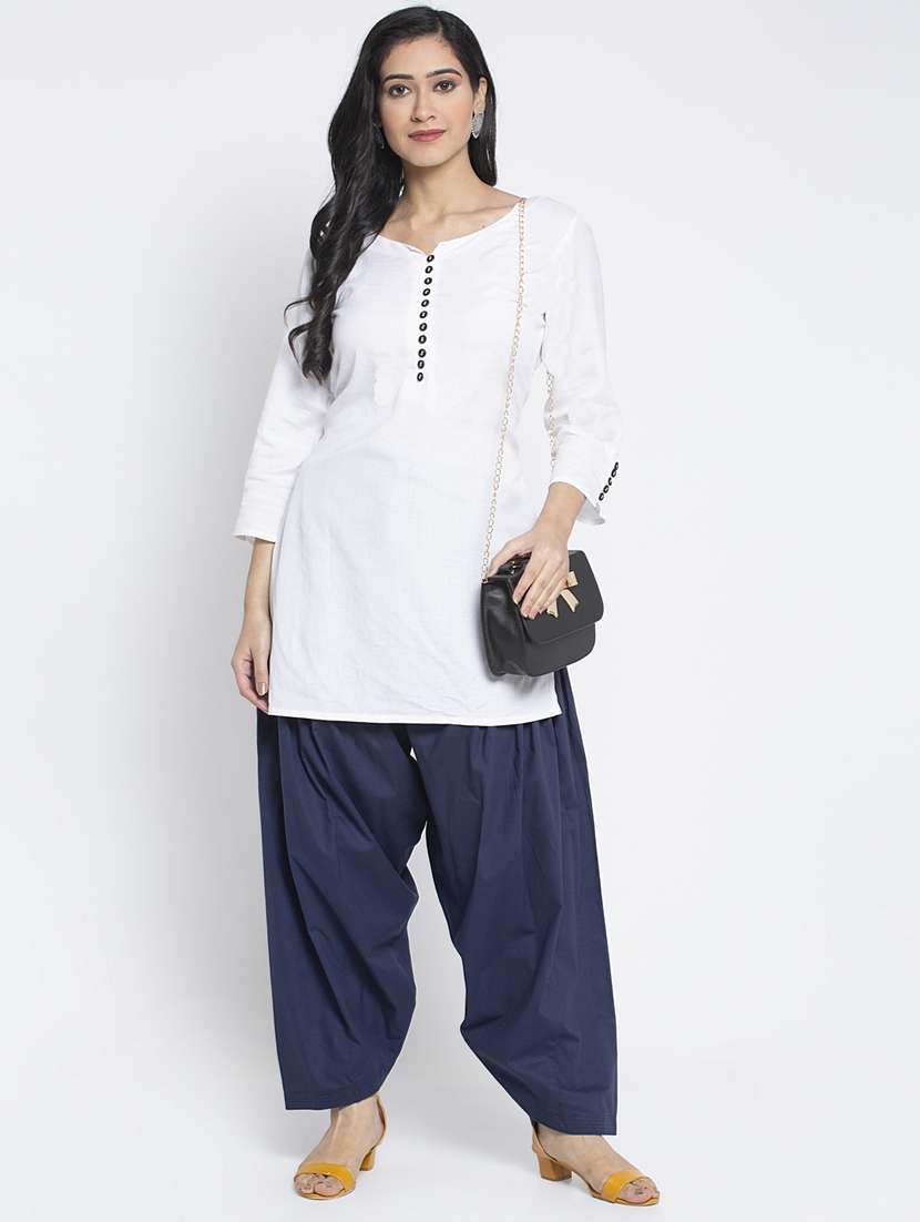 mid rise solid salwar - 19085759 - Standard Image - 3