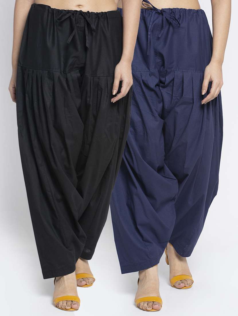 pack of 2 solid patiyala salwar  - 19085778 -  Zoom Image - 0