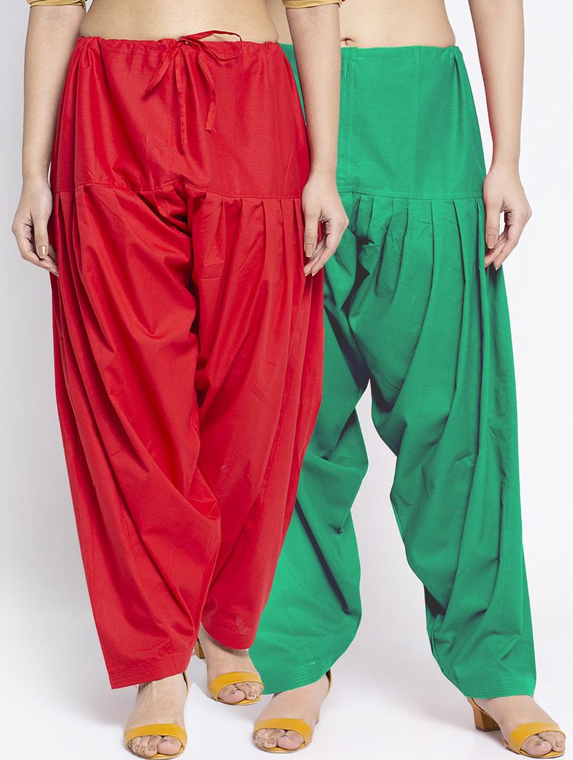 pack of 2 mid rise solid salwar  - 19085809 -  Zoom Image - 0