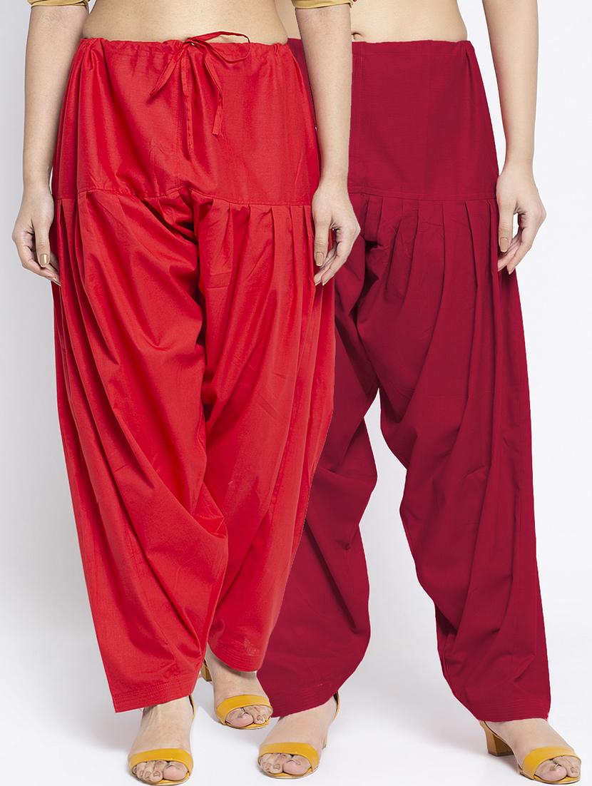 pack of 2 mid rise solid salwar  - 19085810 -  Zoom Image - 0