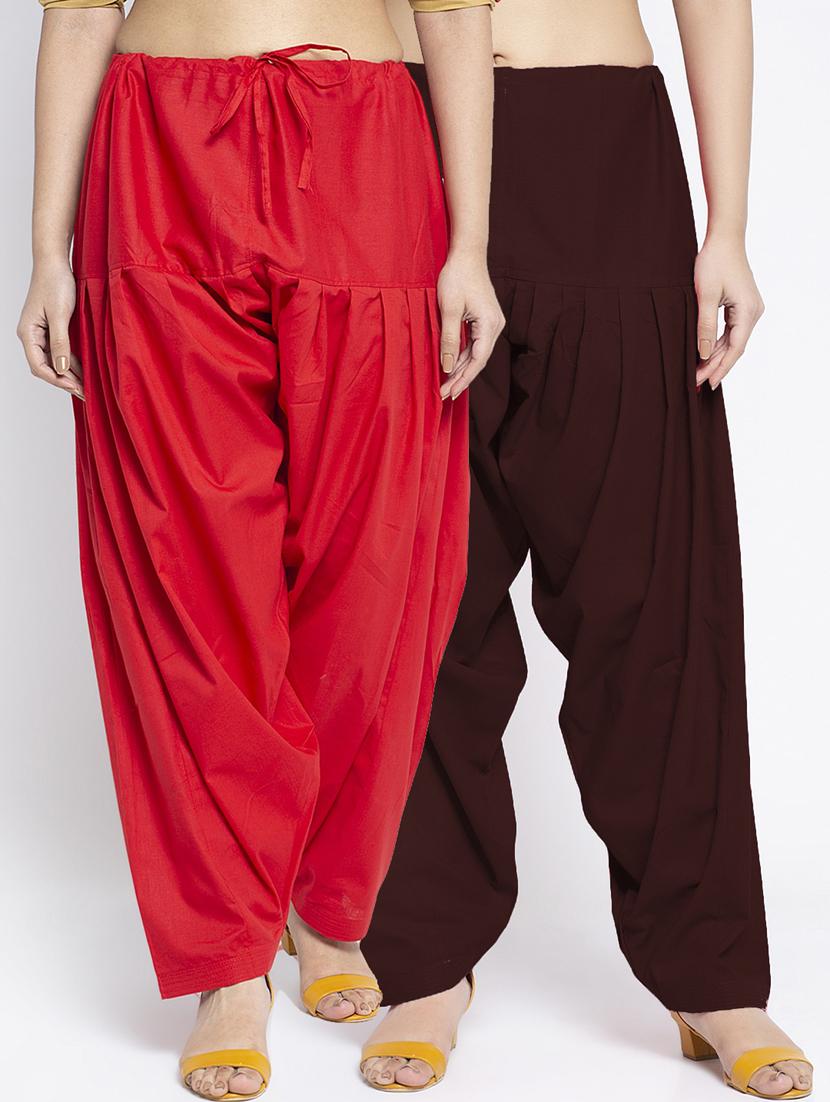 pack of 2 mid rise solid salwar  - 19085814 -  Zoom Image - 0