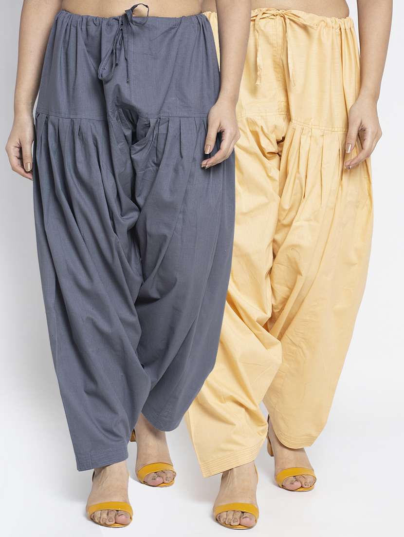 pack of 2 mid rise solid salwar 