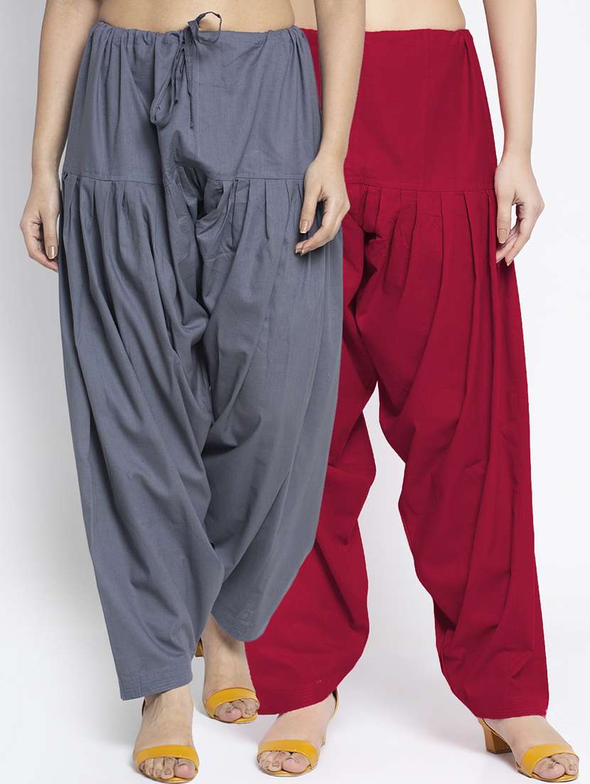 pack of 2 mid rise solid salwar 