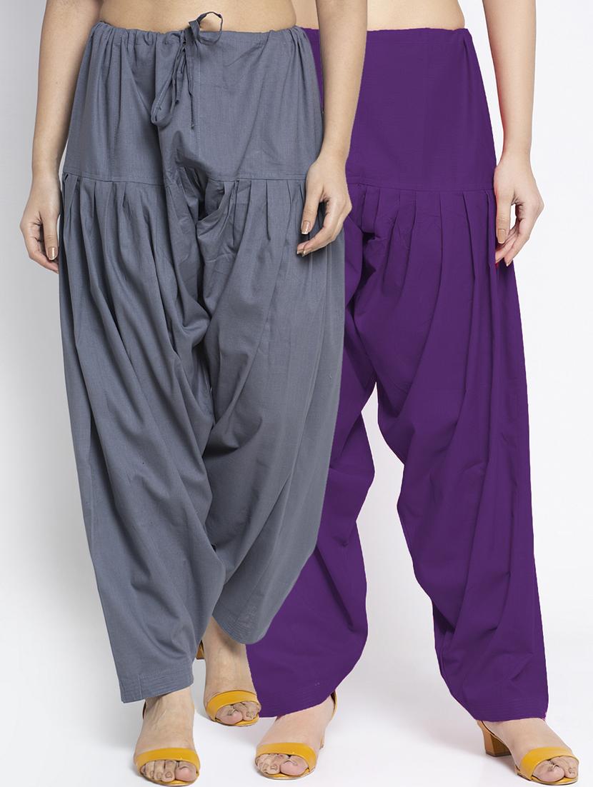 pack of 2 mid rise solid salwar  - 19085828 -  Zoom Image - 0
