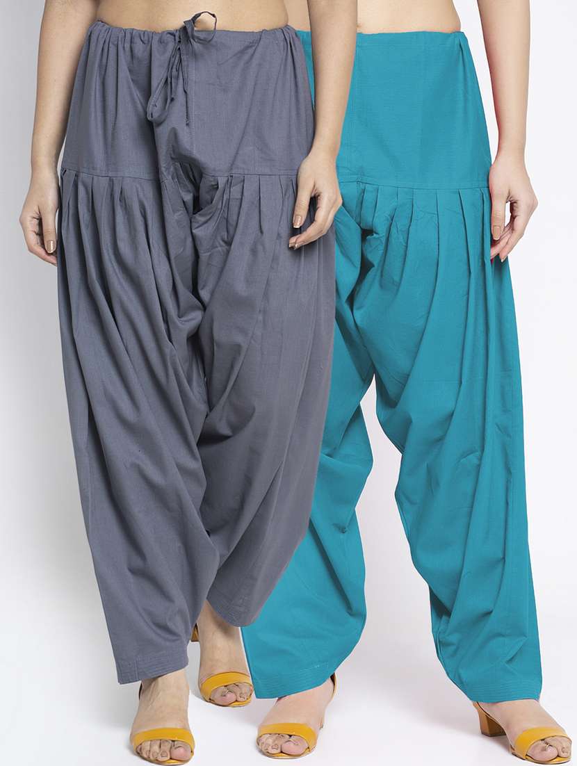 pack of 2 mid rise solid salwar  - 19085831 -  Zoom Image - 0