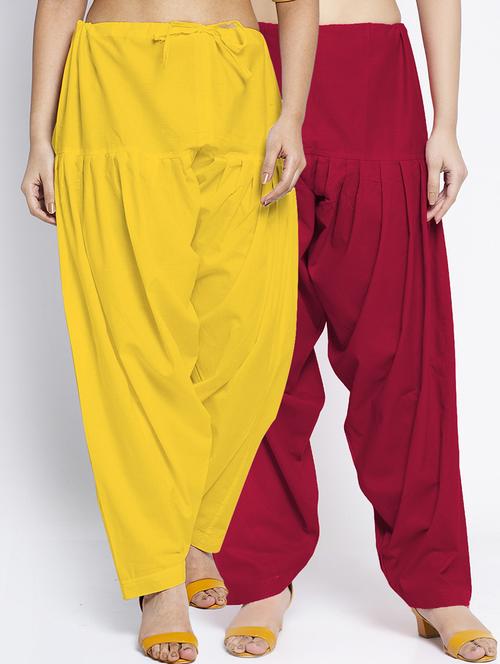pack of 2 mid rise solid salwar - 19085855 - Standard Image - 0