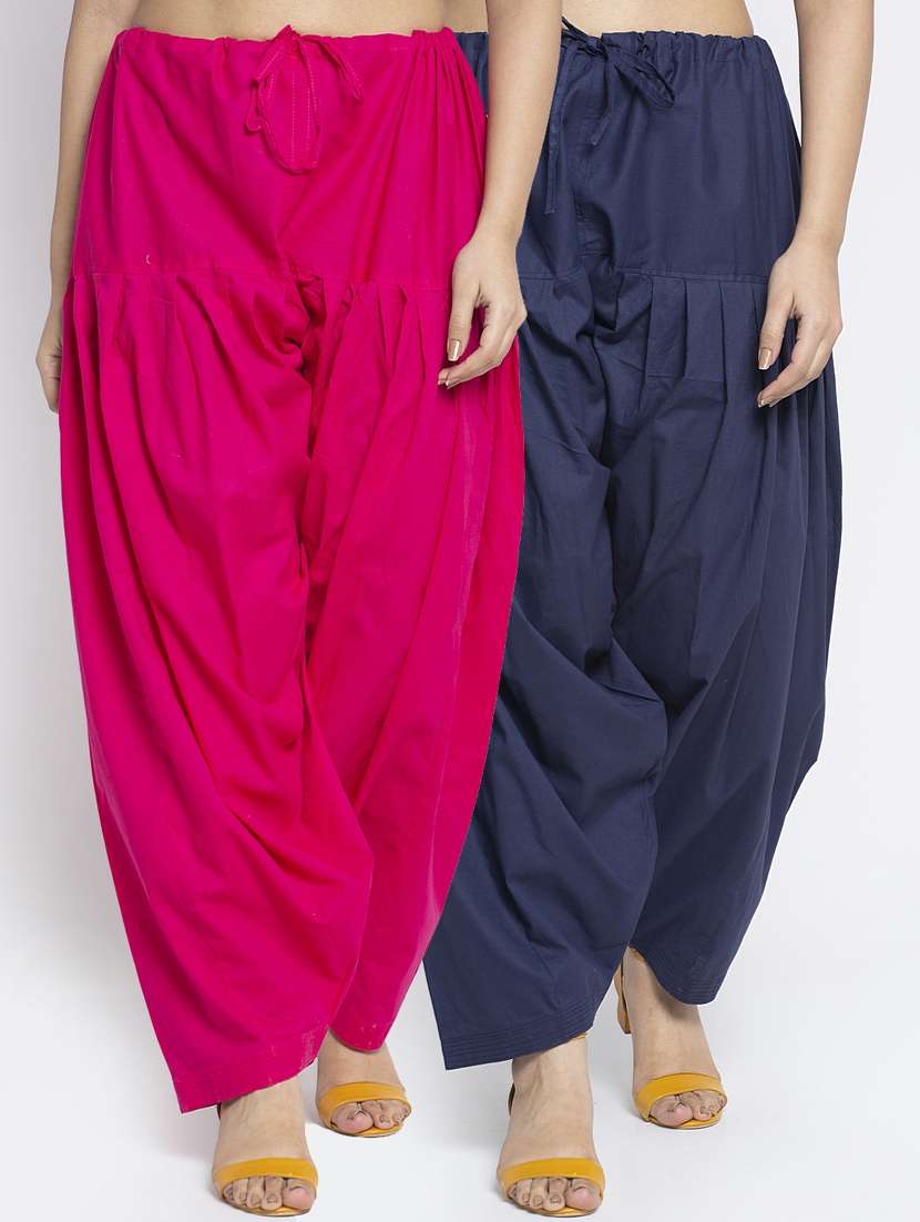 pack of 2 mid rise solid salwar  - 19085870 -  Zoom Image - 0