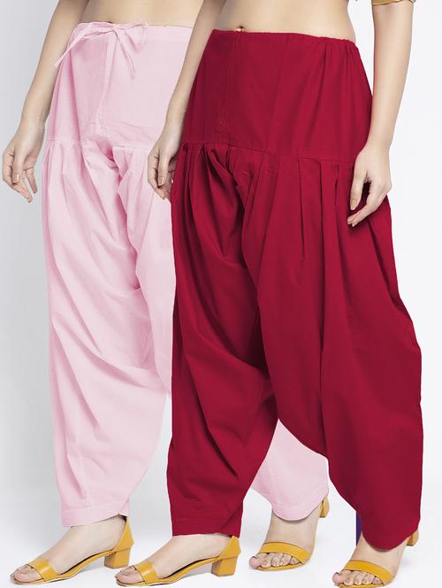 pack of 2 mid rise solid salwar  - 19085899 -  Standard Image - 0