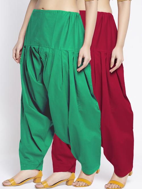 pack of 2 mid rise solid salwar  - 19085907 -  Standard Image - 0