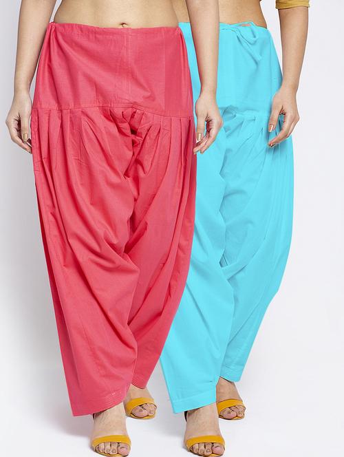 pack of 2 mid rise solid salwar - 19085928 - Standard Image - 0