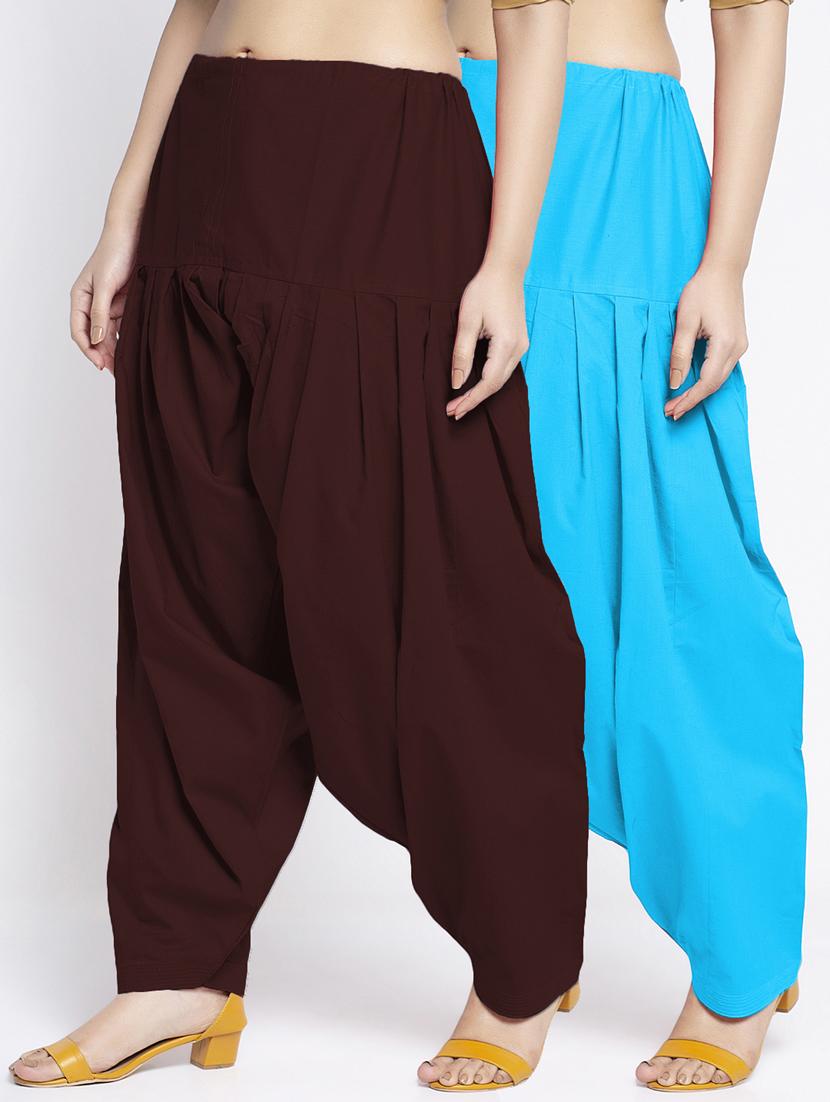 pack of 2 mid rise solid salwar - 19085940 - Zoom Image - 0