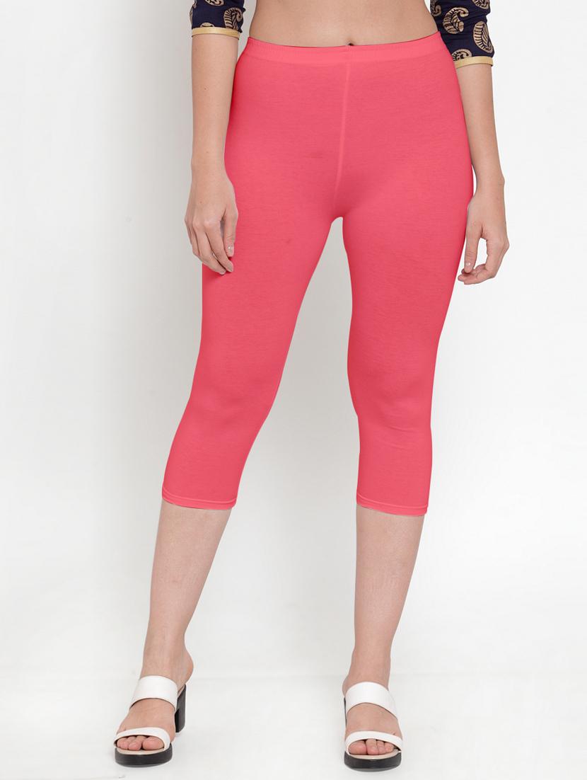 mid rise solid capri leggings - 19085956 - Zoom Image - 0